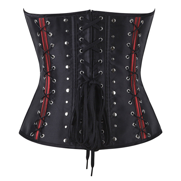 's Gothic Court Dark Red Body Shaping Halloween Top