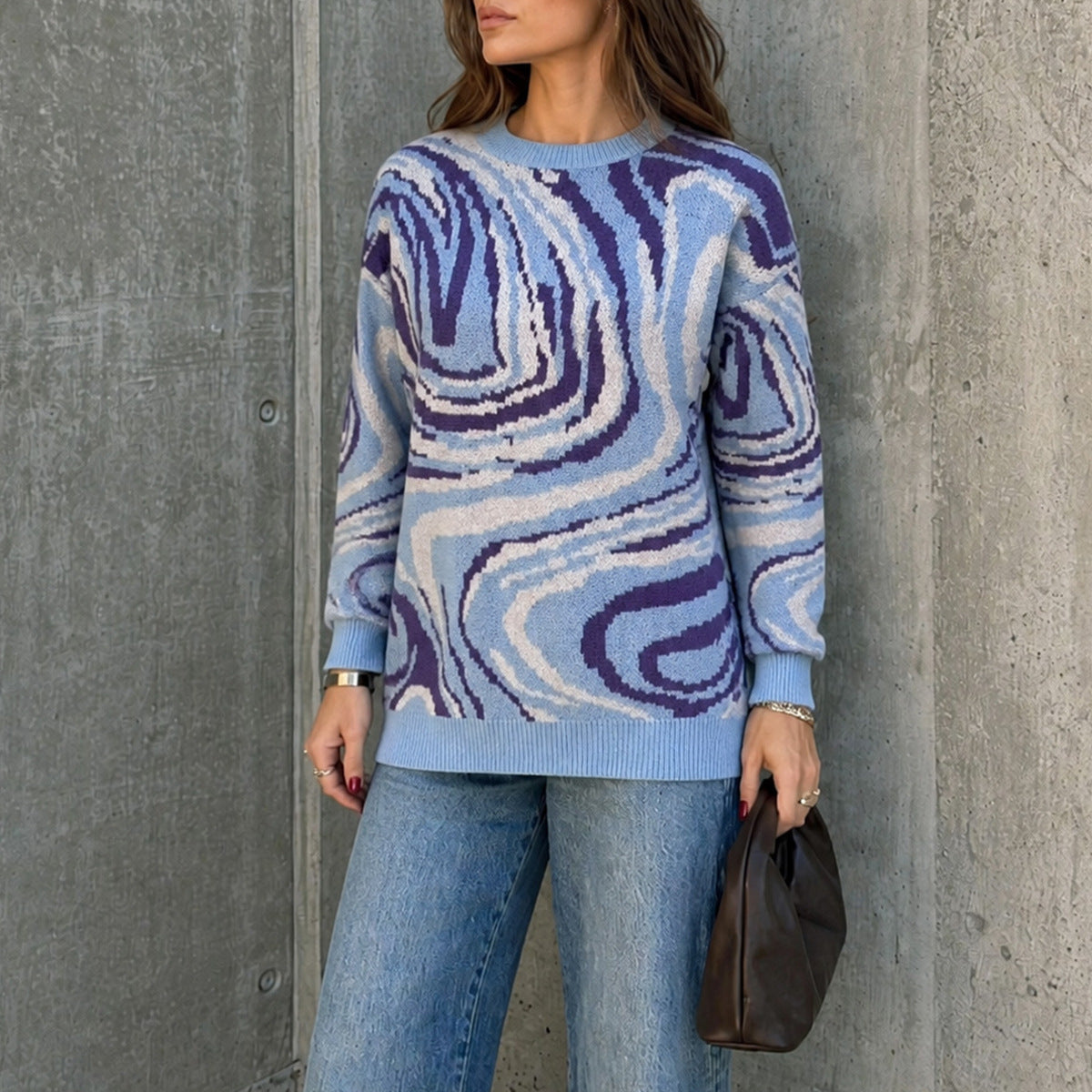 Women's Asymmetric Knit Sweater