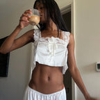 Women's Lace Knit Two-Piece Homewear Set