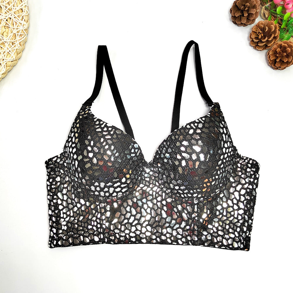 's Boning Corset Boning Corset Bra Nightclub Ds Flash Tube Top
