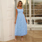 Womenclothing Elegant Tassel Off-Shoulder High-Waist Dress