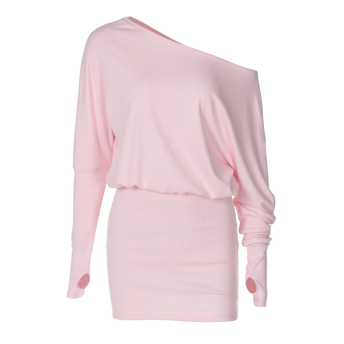 Autumn Personalized One-Shoulder Cold Shoulder Long Sleeve Faux Two Piece