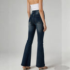 Retro High Waist Summer Skinny Washed Women Jeans