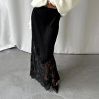 Lace Stitching See Through Skirt Hip Skirt
