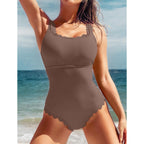 Cut Floral One-piece Swimwear