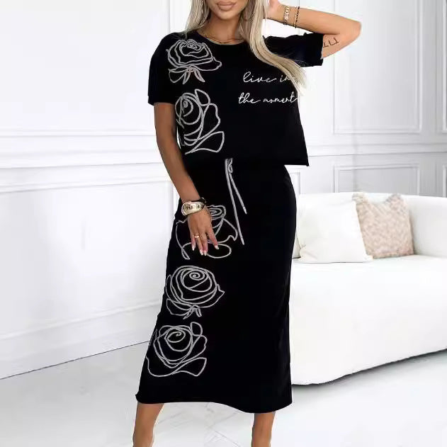 Women's Autumn Printed Coordinated Coordinated Two-Piece Set