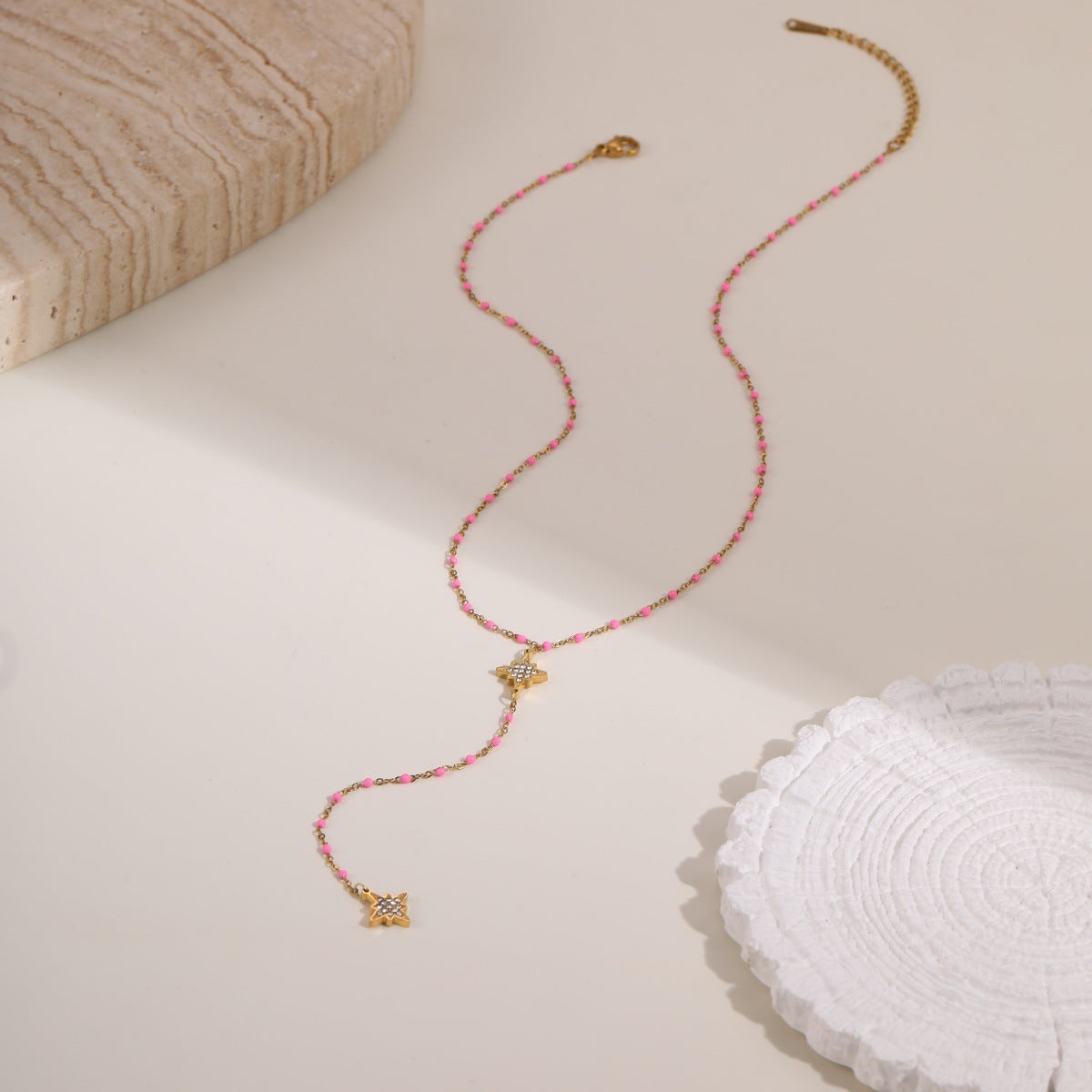 Stainless Steel Star Tassel Necklace
