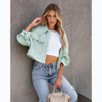 Women's Collared Waffle Coat