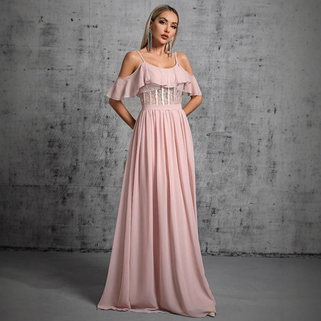 Women's Strap Backless Bridesmaid Dress