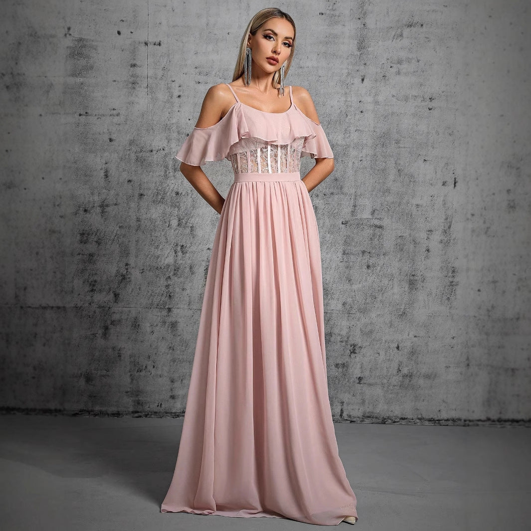 Women's Strap Backless Bridesmaid Dress