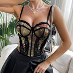 's Sling Steel Ring Beauty Back Vest Top Waist Corset Boning