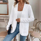 Lace Double-Pocket Long-Sleeve Jacket