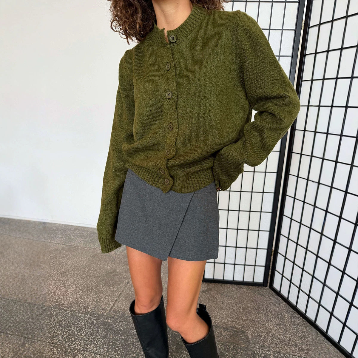 Soft Knit Button Cardigan