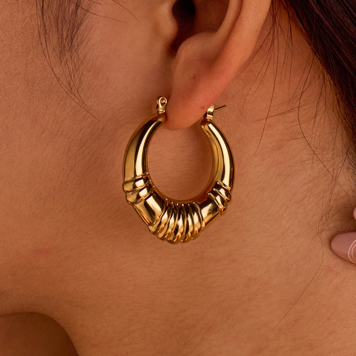 Geometric Cutout Stud Earrings