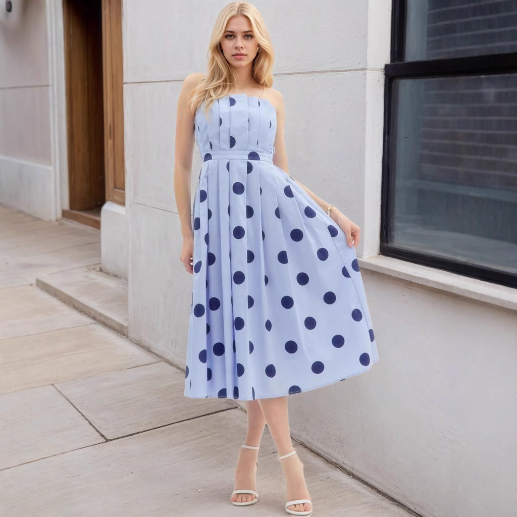 Women's Maxi Polka Dot Dress