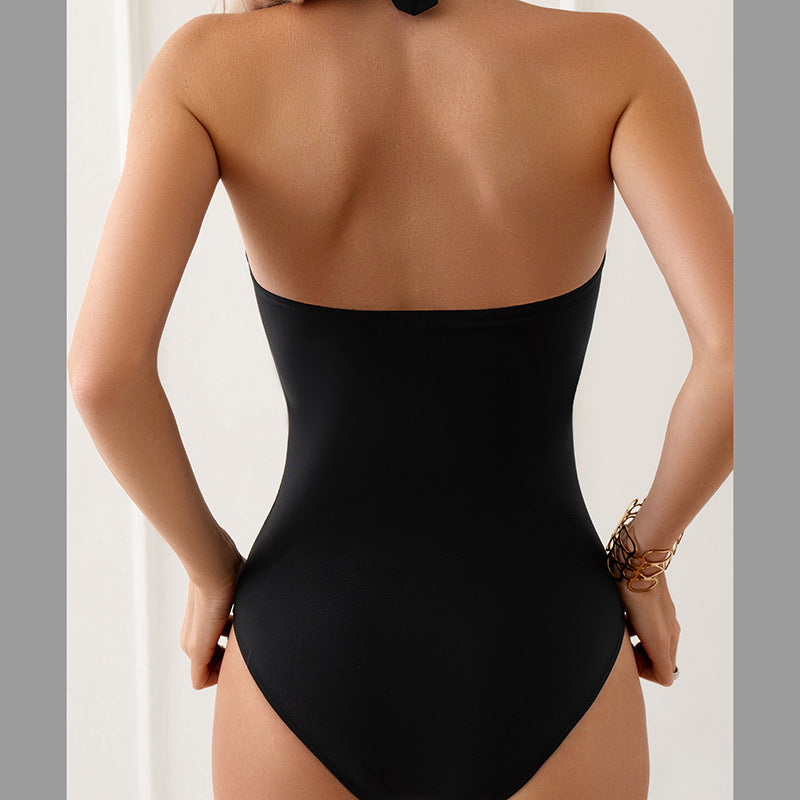 Halter Tether One-piece Swimwear