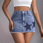 High Waist Miniskirt Denim Skirt