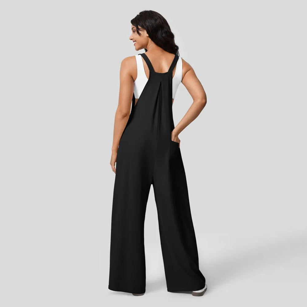 Women’s Knitted Pleated Suspender Pants