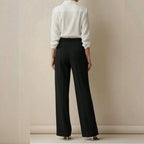 High Waist Show Thin Black Small Old Money Work Pant Wide Legged Casual Light Luxury Straight Leg Pants