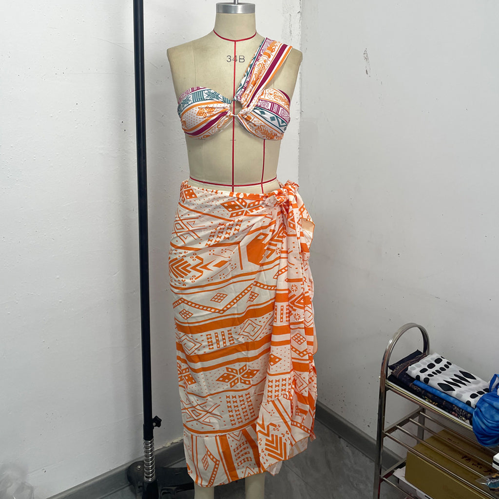 Split Three One-piece Swimwear