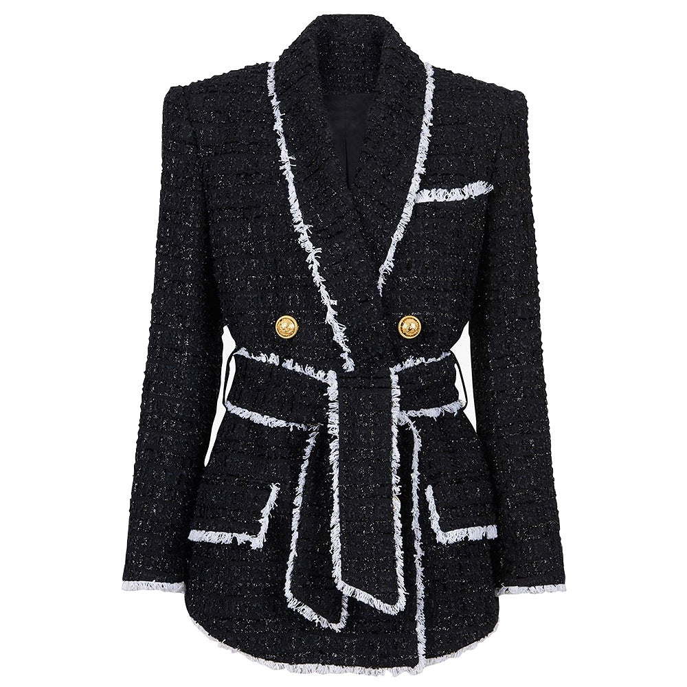Women's High End Women Tweed Waist Slimming Women Business Shorts