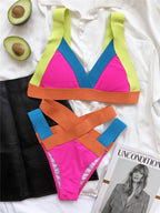 Color Bandage Bikini Swimwear