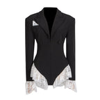 Jumpsuit Autumn Elegant Lace Ruffled Design Tight Sexy Jumpsuit