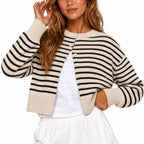 Striped Knitted Cardigan