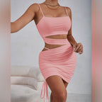 Women's Cutout Spaghetti-Strap Pleated Dress