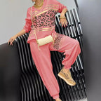 Women's New Leopard Print Stud For Autumn Winter Bronzing Sweater Two