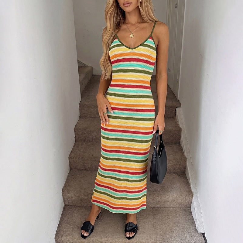 Women's Striped Knit Dress