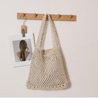 Women's Woven Straw Shoulder Beach Bag
