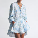Long Shirt & Belted Shorts Set