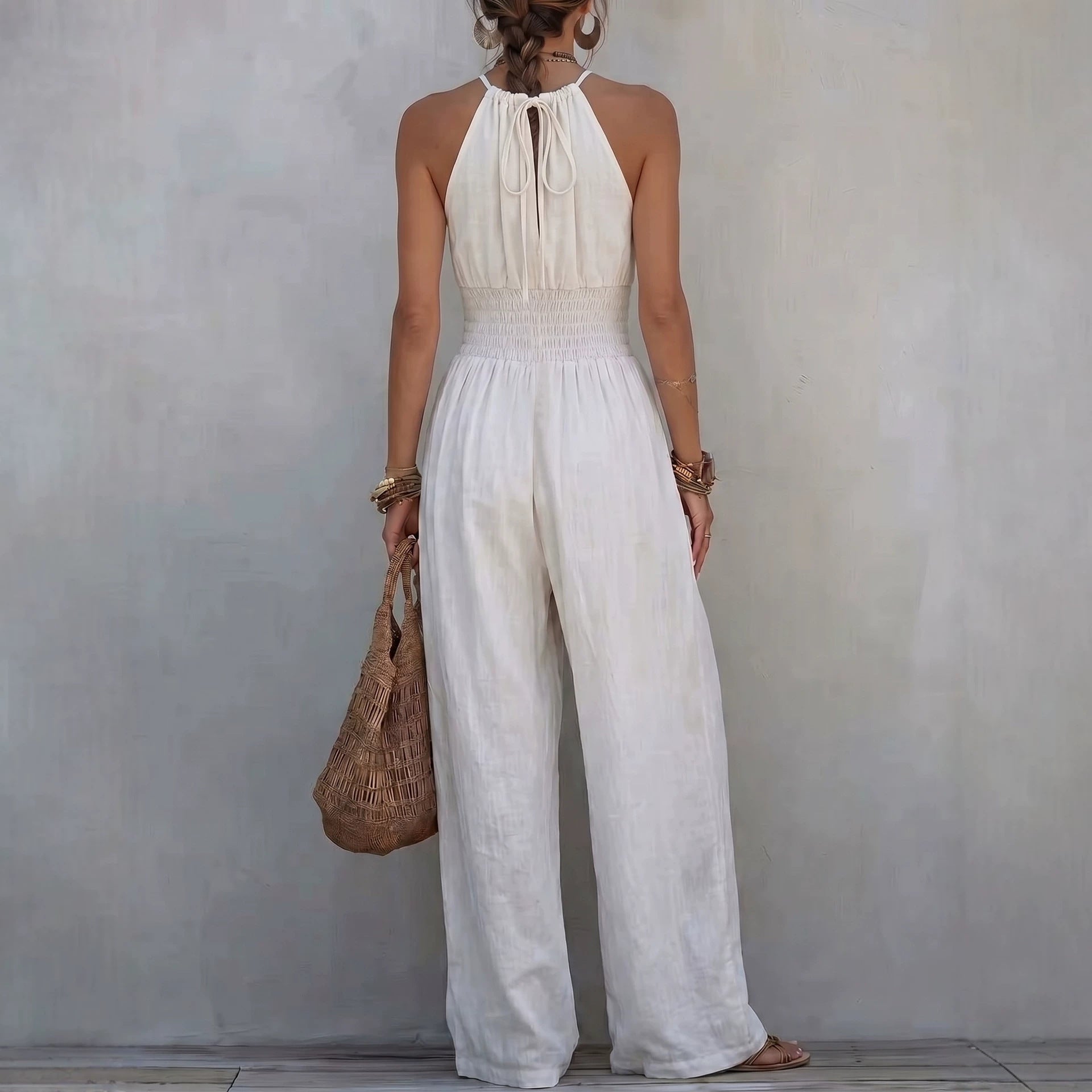 Bohemian Jumpsuit Sexy SL Strap Halter Casual WL Trousers