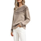 Women's Geometric Jacquard Knit Sweater