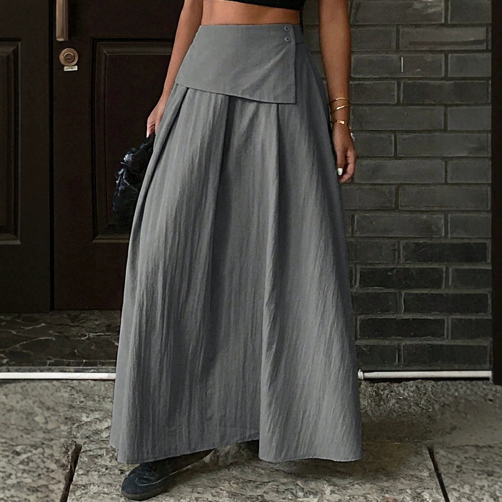 HW Gray Light Luxury High Grade Irregular Asym Skirt Small