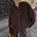 Stand up Collar Long Sleeved Jacket Office All Match Single