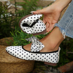 Women's Bow Polka-Dot Mary Jane Flats