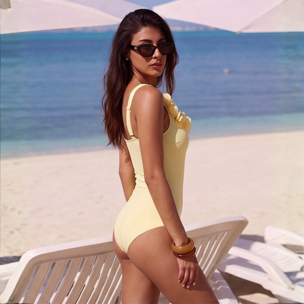 Women's Floral Spaghetti-Strap One-Piece Swimsuit