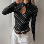 Women's Simple Chinese Stand Collar Polka
