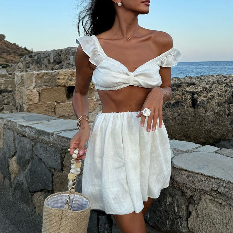 Camisole & High-Waist Skirt Set