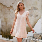 Chiffon Small Floral Dress Vacation Beach