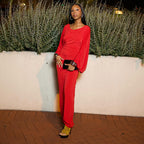 Women's Backless Long-Sleeve Maxi Dress