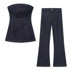 Denim suit