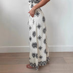 Women's Print Sling Wide Leg Top