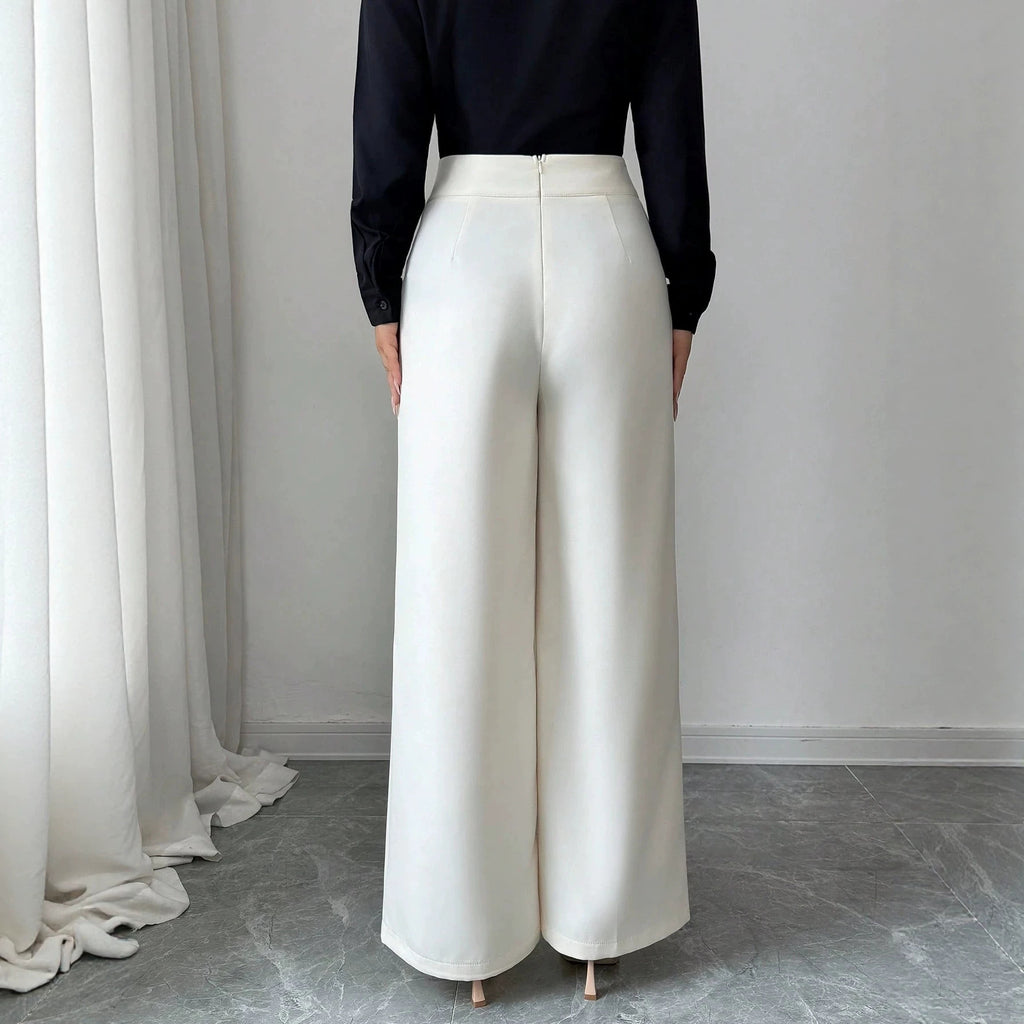 Loose Design Straight Casual Pants Slim Fit Slimming Small