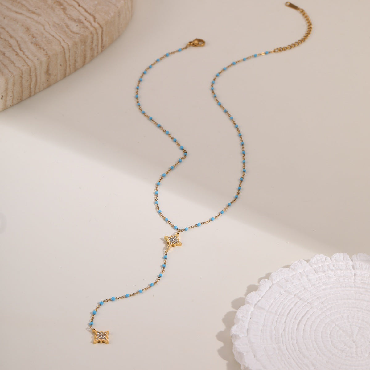 Stainless Steel Star Tassel Necklace