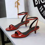 Women's Ankle-Strap Mid-Heel Sandals