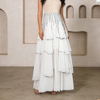 French Intellectual Color Matching Mesh Spring Skirt