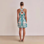 Women's Cami Dress Printed Suspender Dress